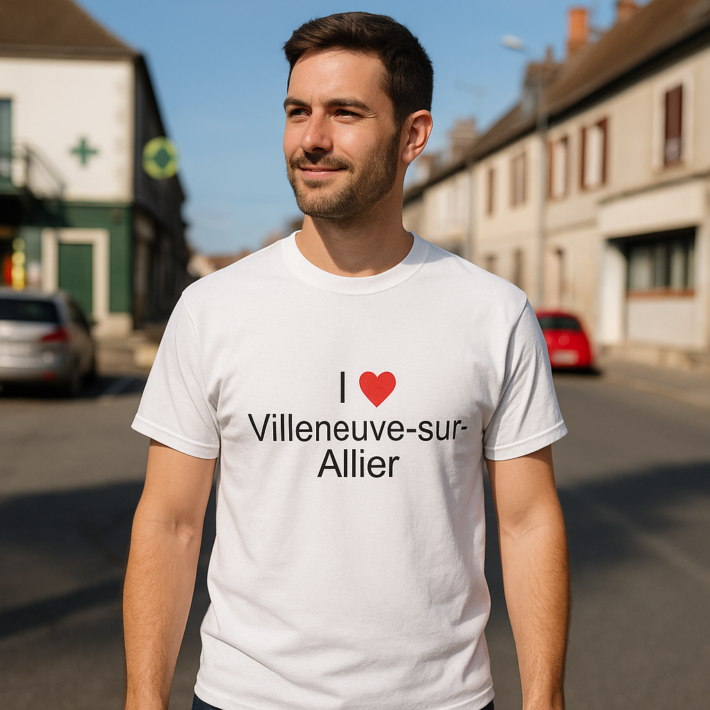 T-Shirt Ich liebe Villeneuve-sur-Allier